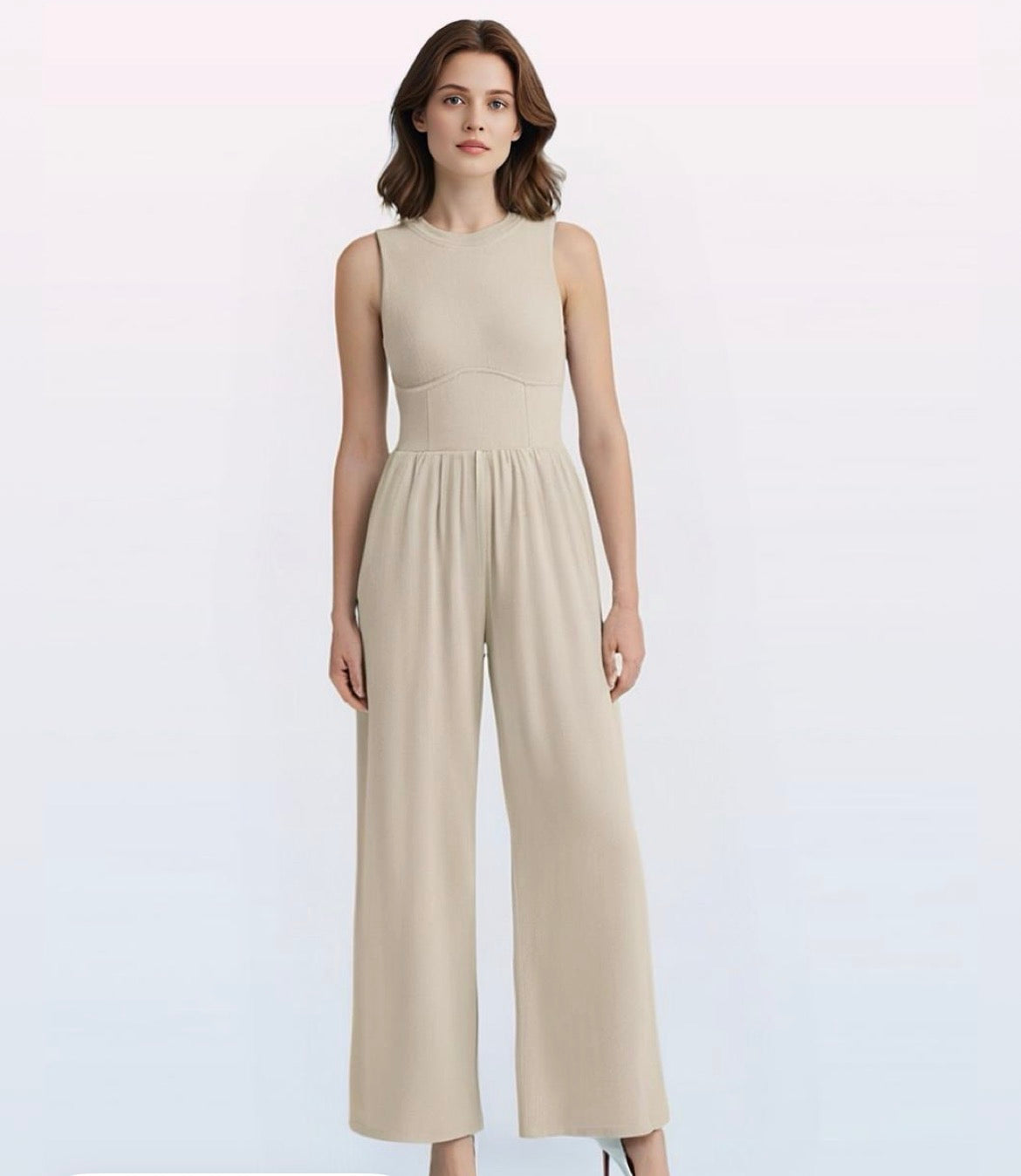 Salopette à jambes larges sans manches