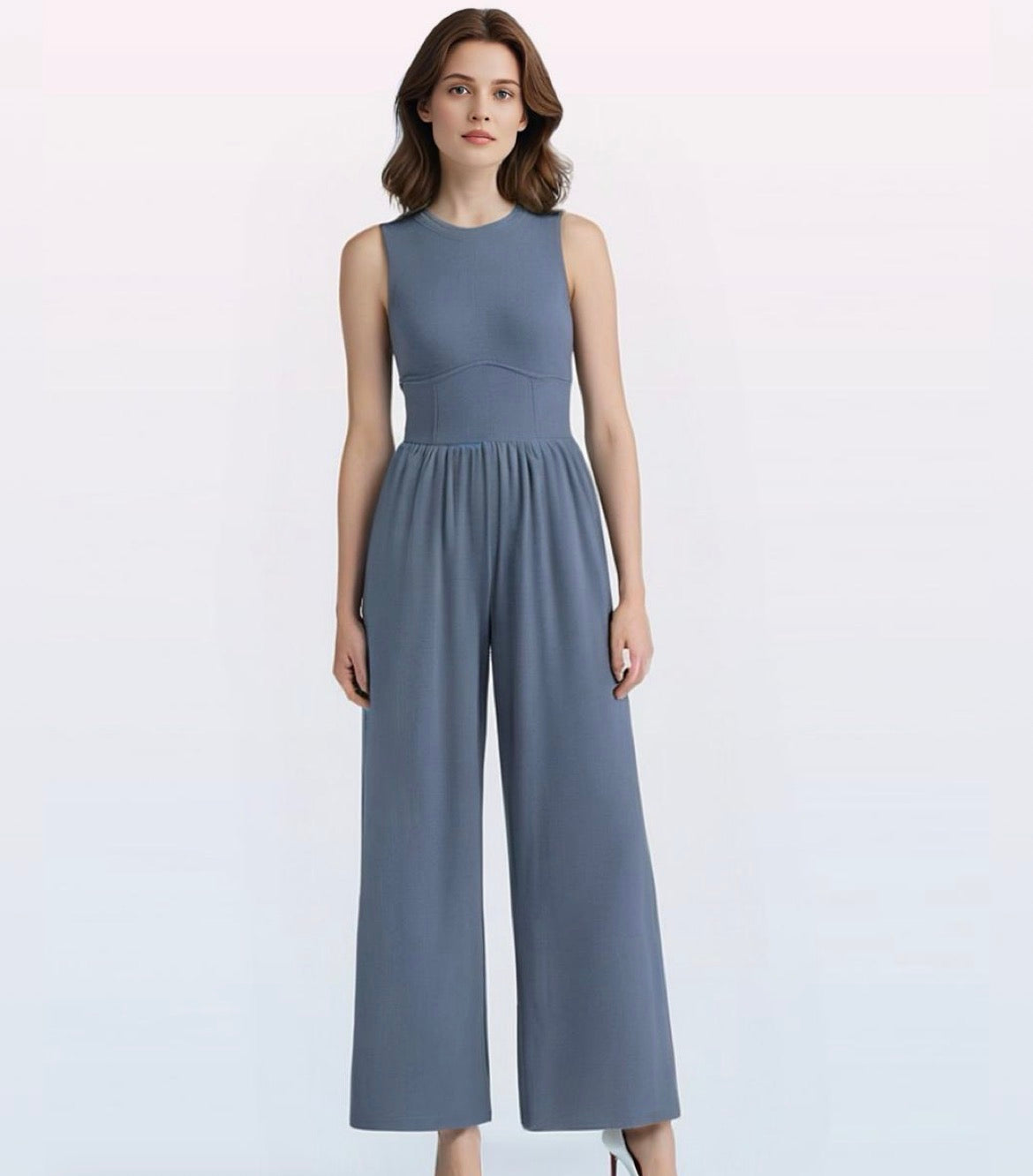 Salopette à jambes larges sans manches