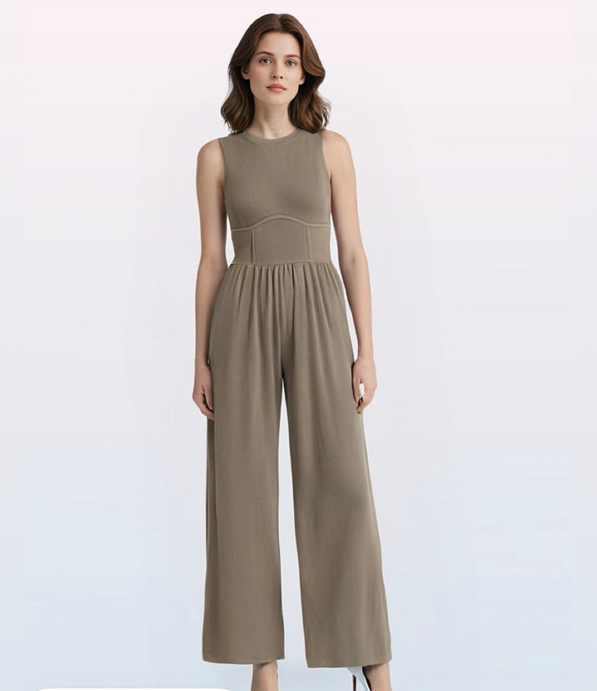 Salopette à jambes larges sans manches