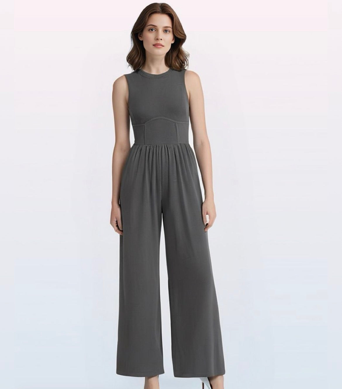 Salopette à jambes larges sans manches