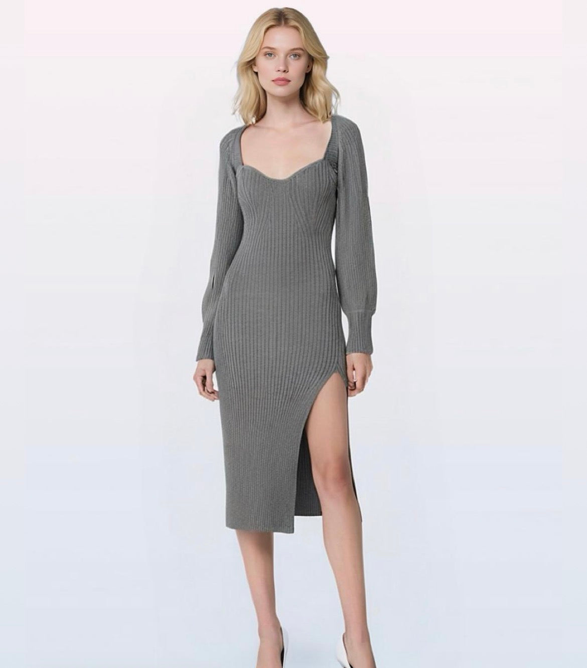 Ensemble de 2 pièces de robe pull, extensible et étreint votre silhouette