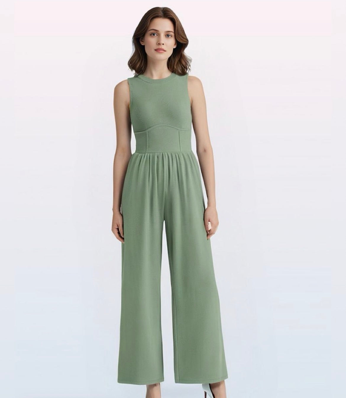 Salopette à jambes larges sans manches