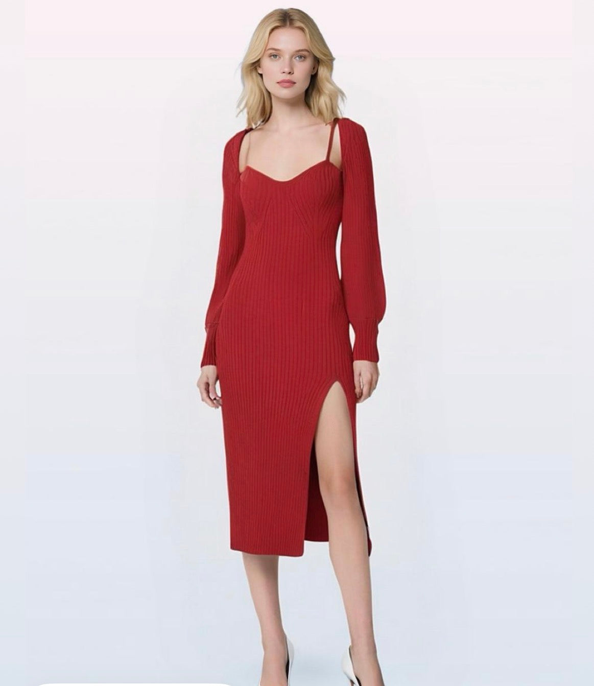 Ensemble de 2 pièces de robe pull, extensible et étreint votre silhouette