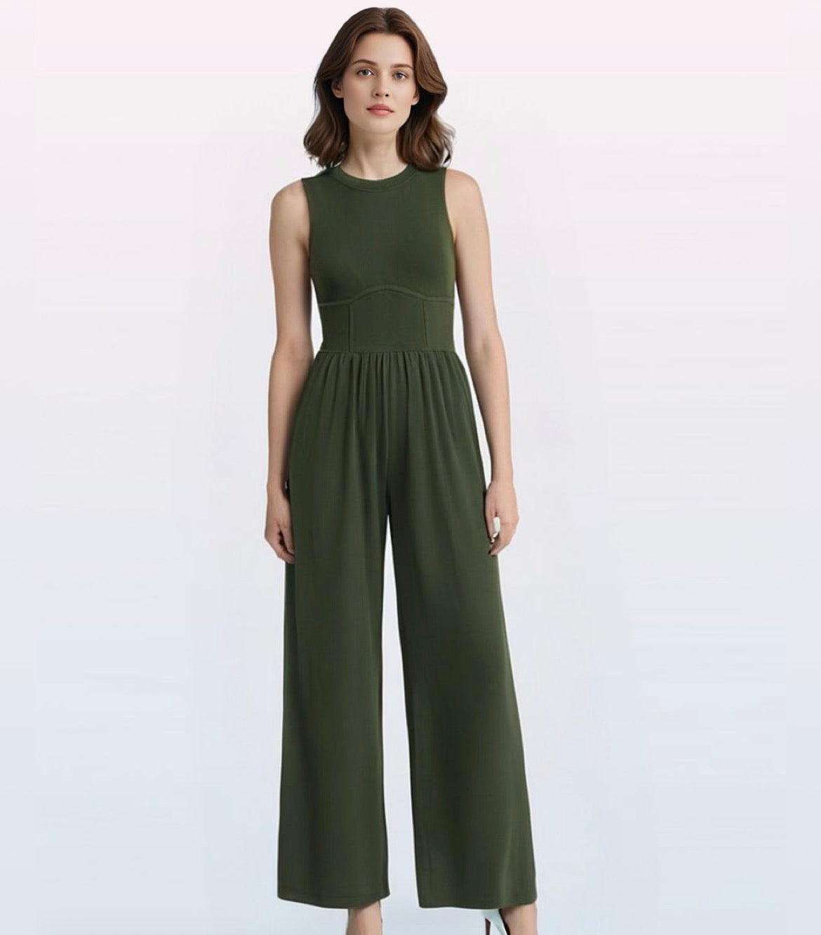 Salopette à jambes larges sans manches